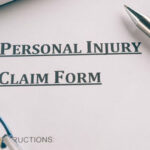 A piece of paper with the words "Personal injury claim form" written on it